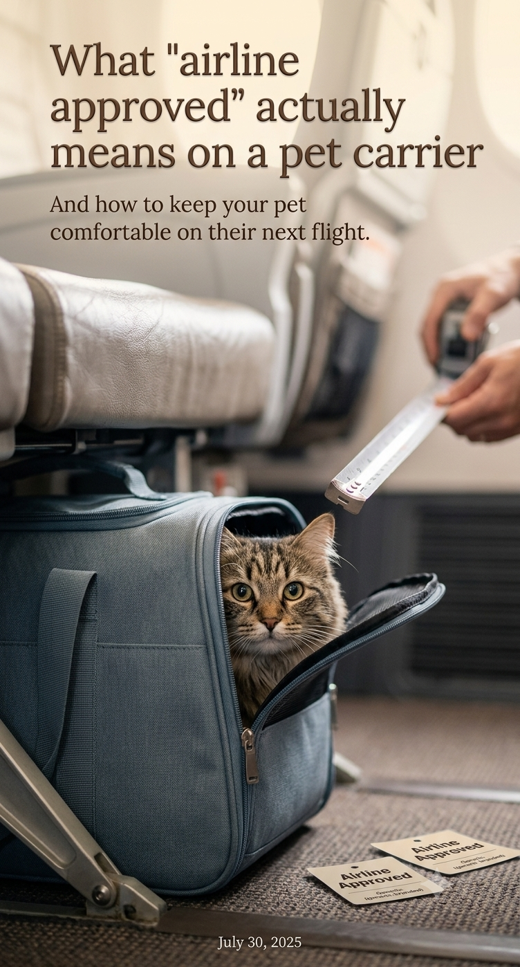 What "airline approved" actually means on a pet carrier