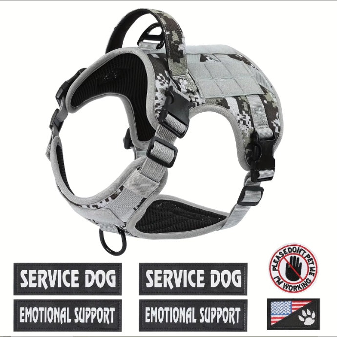 Tactical dog harness in pink