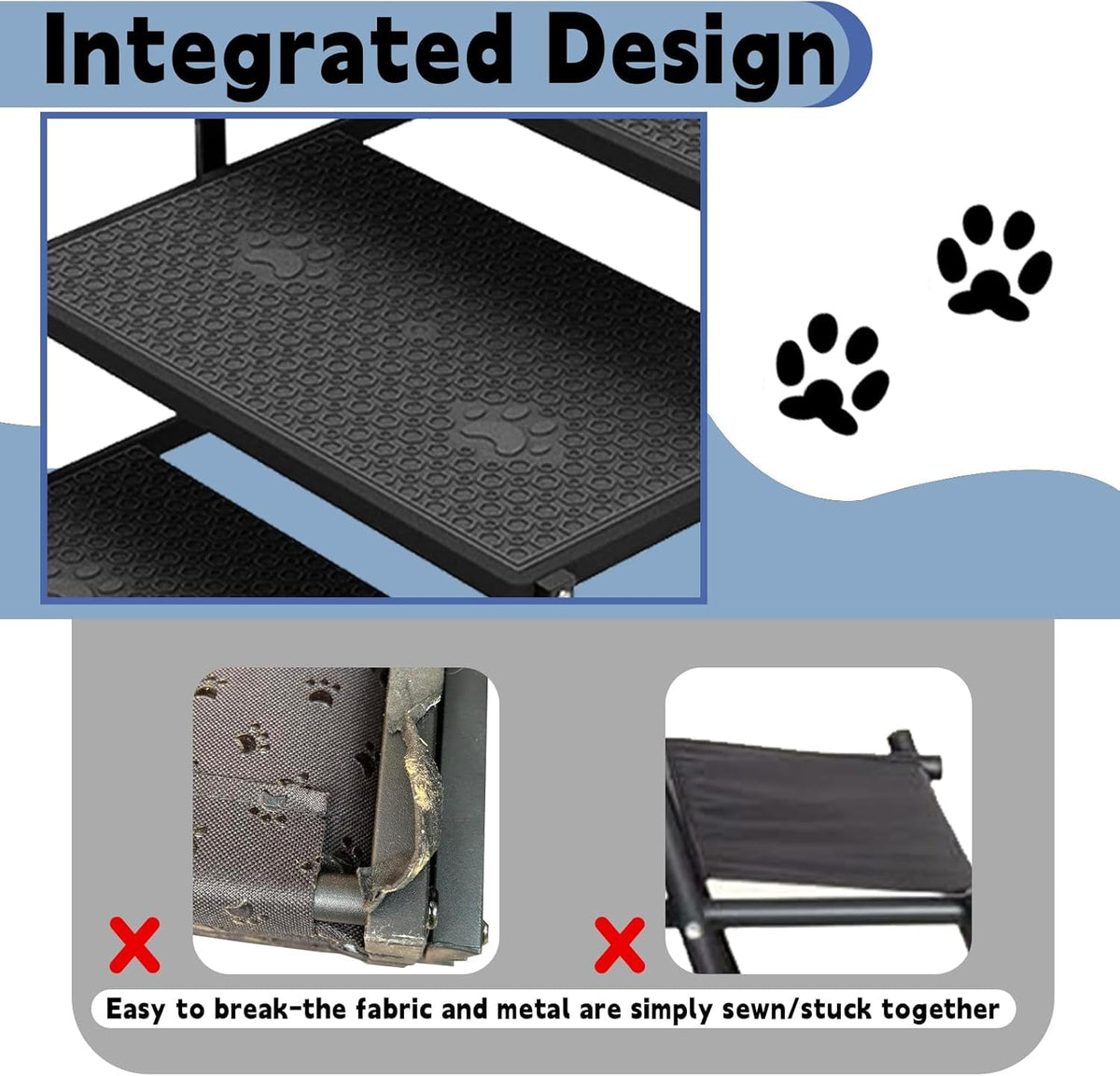 Foldable 5-Step Dog Stairs for Car (Up to 220 lb)