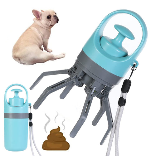 Claw pooper scooper with built-in bag dispenser