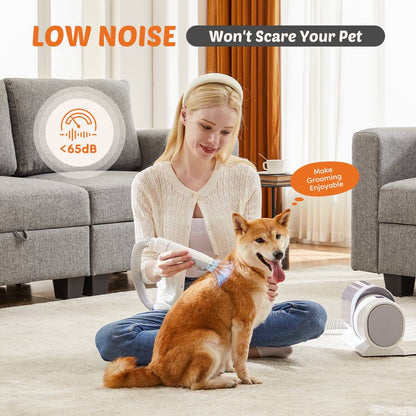 Cordless Pet Grooming Vacuum with 5 Tool Heads (2.5L)