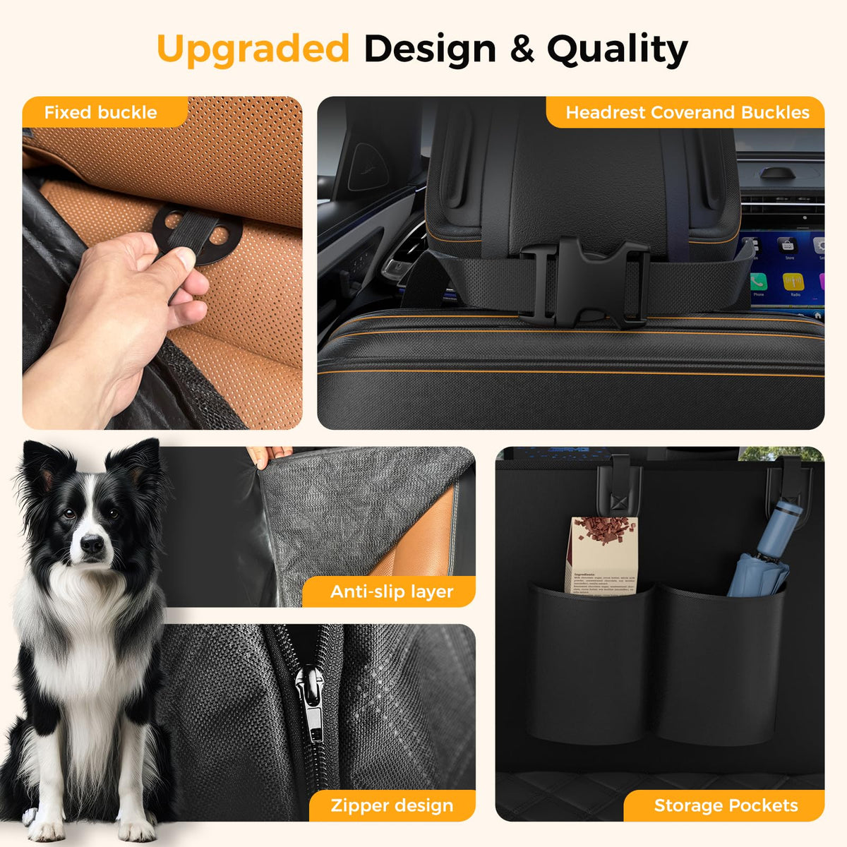 Waterproof dog back seat hammock, Classic - product image 7