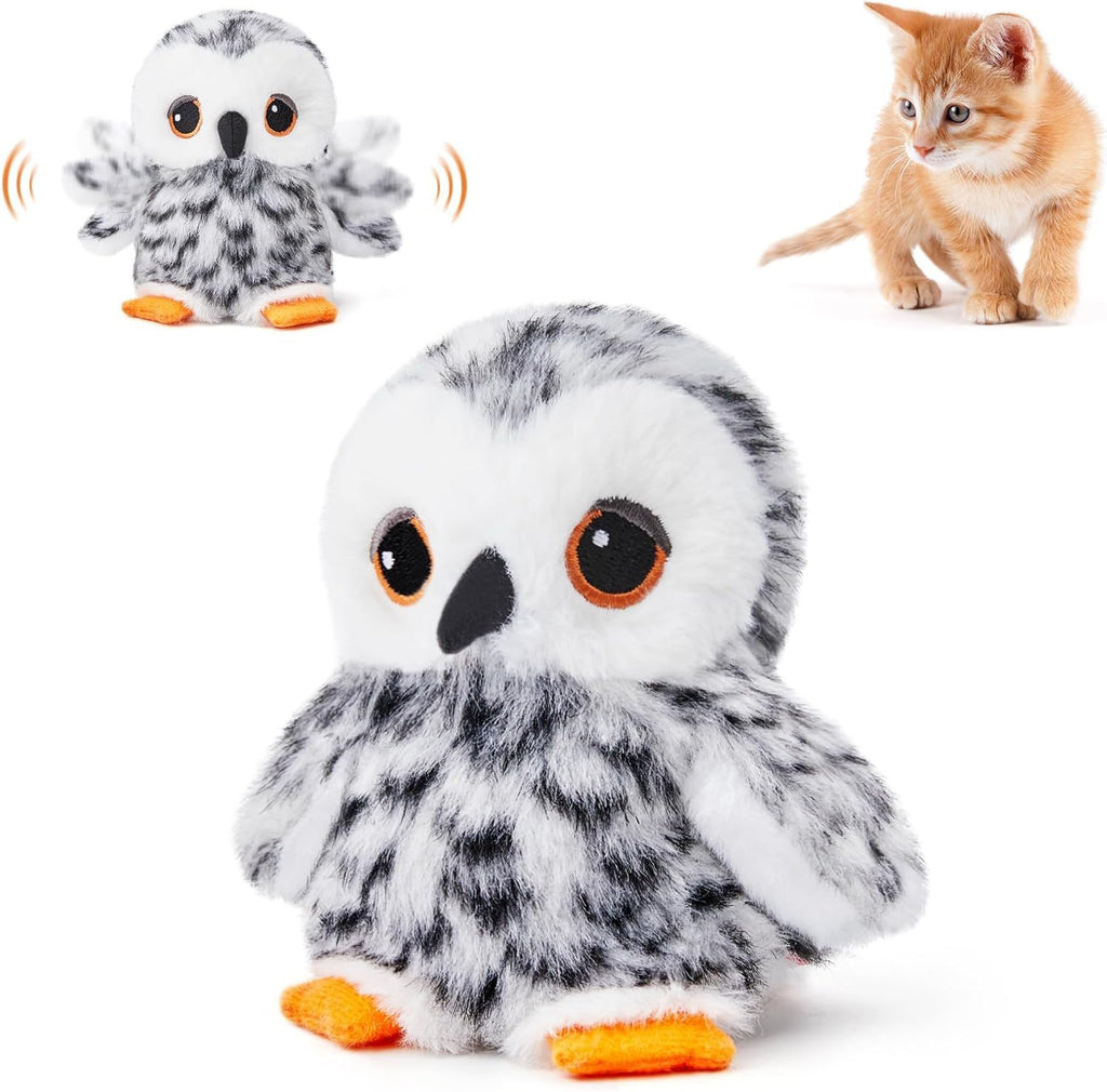 Touch-Activated Flapping Bird Cat Toy with Catnip