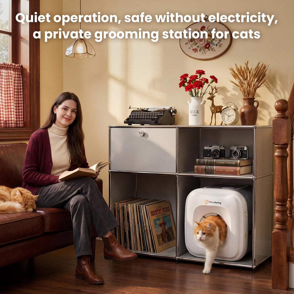 Cat Self-Grooming Box with 360° Fur Collector