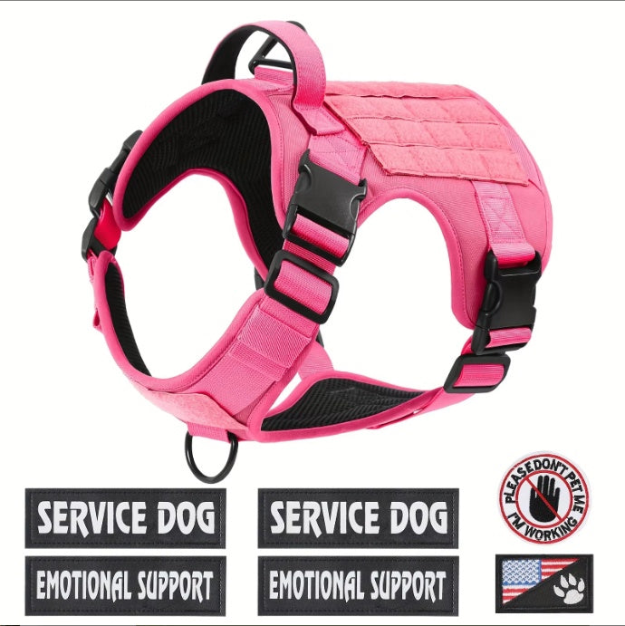 Tactical dog harness in black