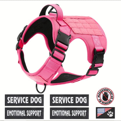Tactical dog harness in black