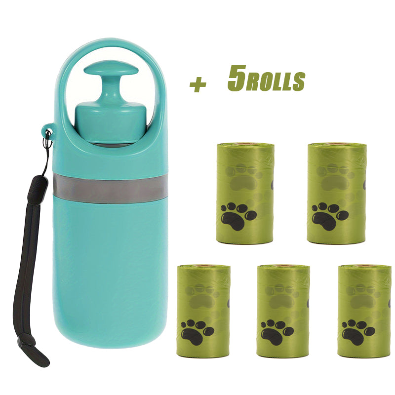 Claw pooper scooper bag dispenser built into the handle