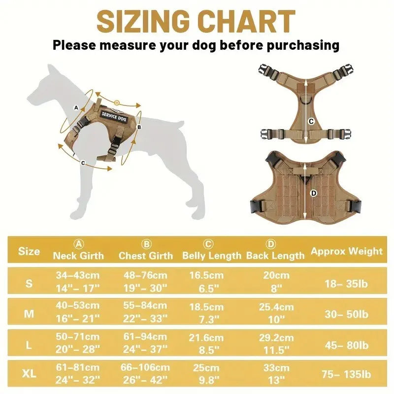 Tactical dog harness, product detail