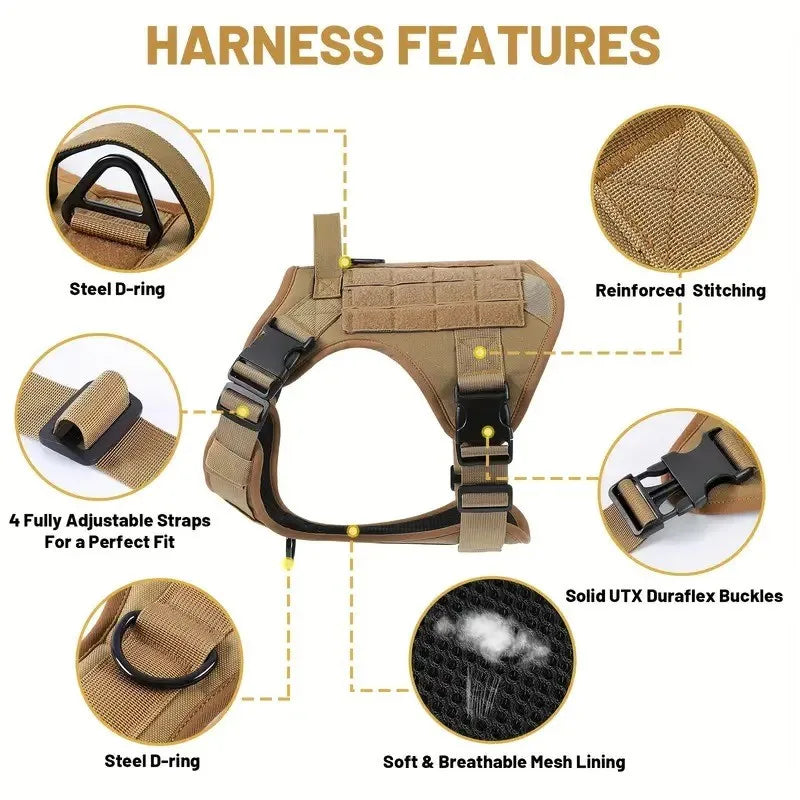 Tactical dog harness, product detail
