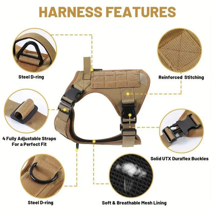 Tactical dog harness, product detail