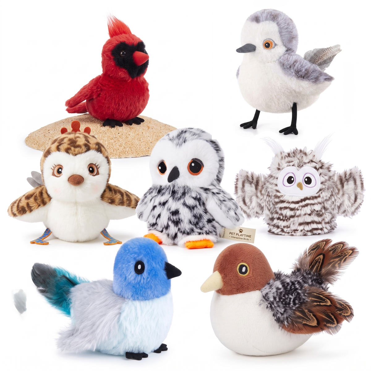 Touch-Activated Flapping Bird Cat Toy with Catnip