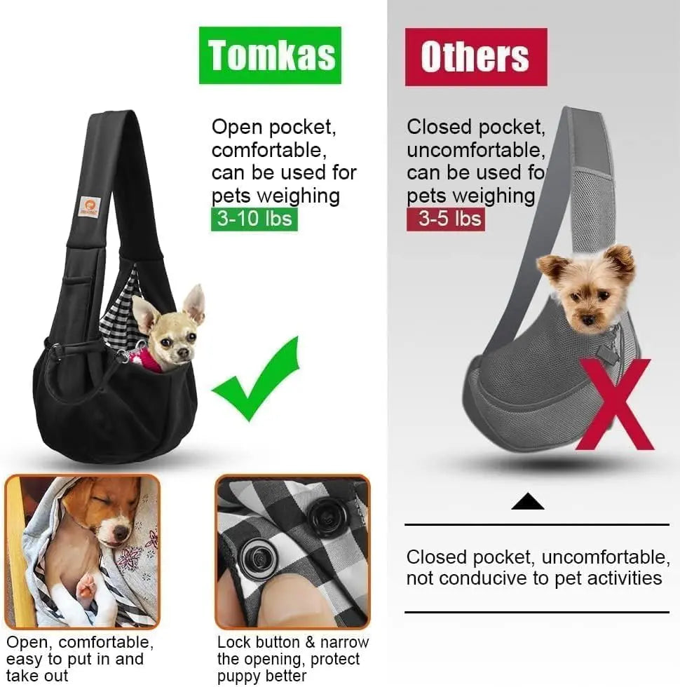 Small Dog & Cat Sling Carrier (3–10 lb)