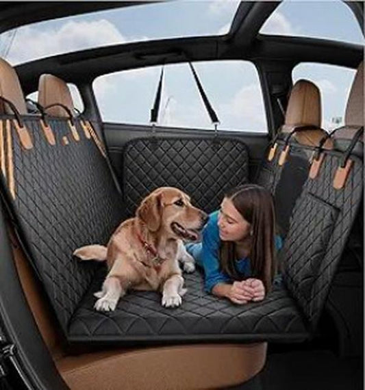 Hard-base dog back seat hammock rated to 400 lb
