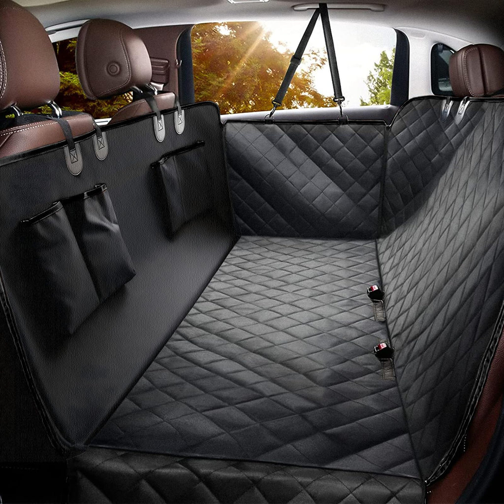 Waterproof dog back seat hammock in black, Classic version